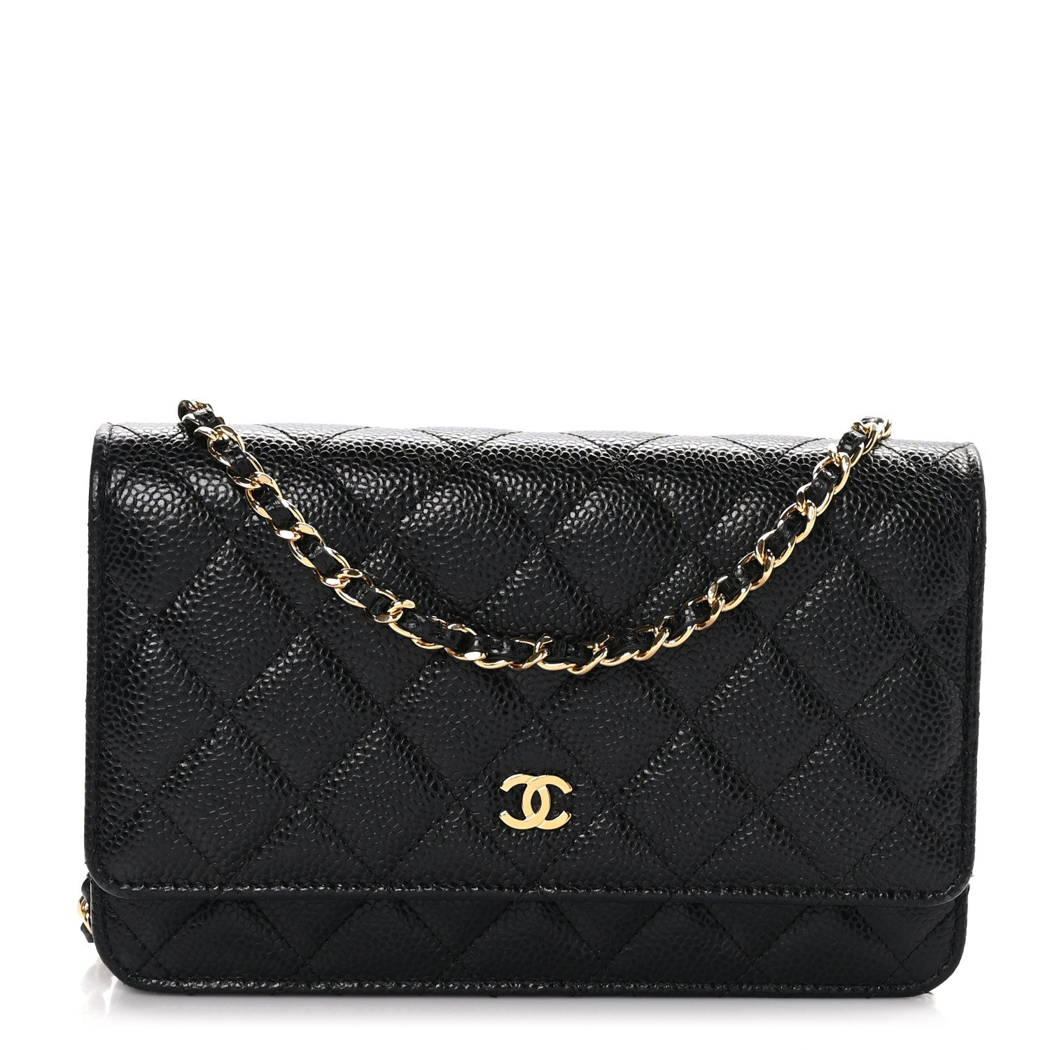 Chanel Caviar Quilted Wallet On Chain WOC Black 1 of 12