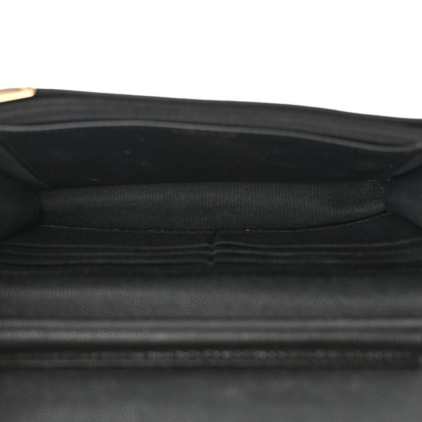 Caviar Quilted Crystal Enamel CC Wallet On Chain WOC Black