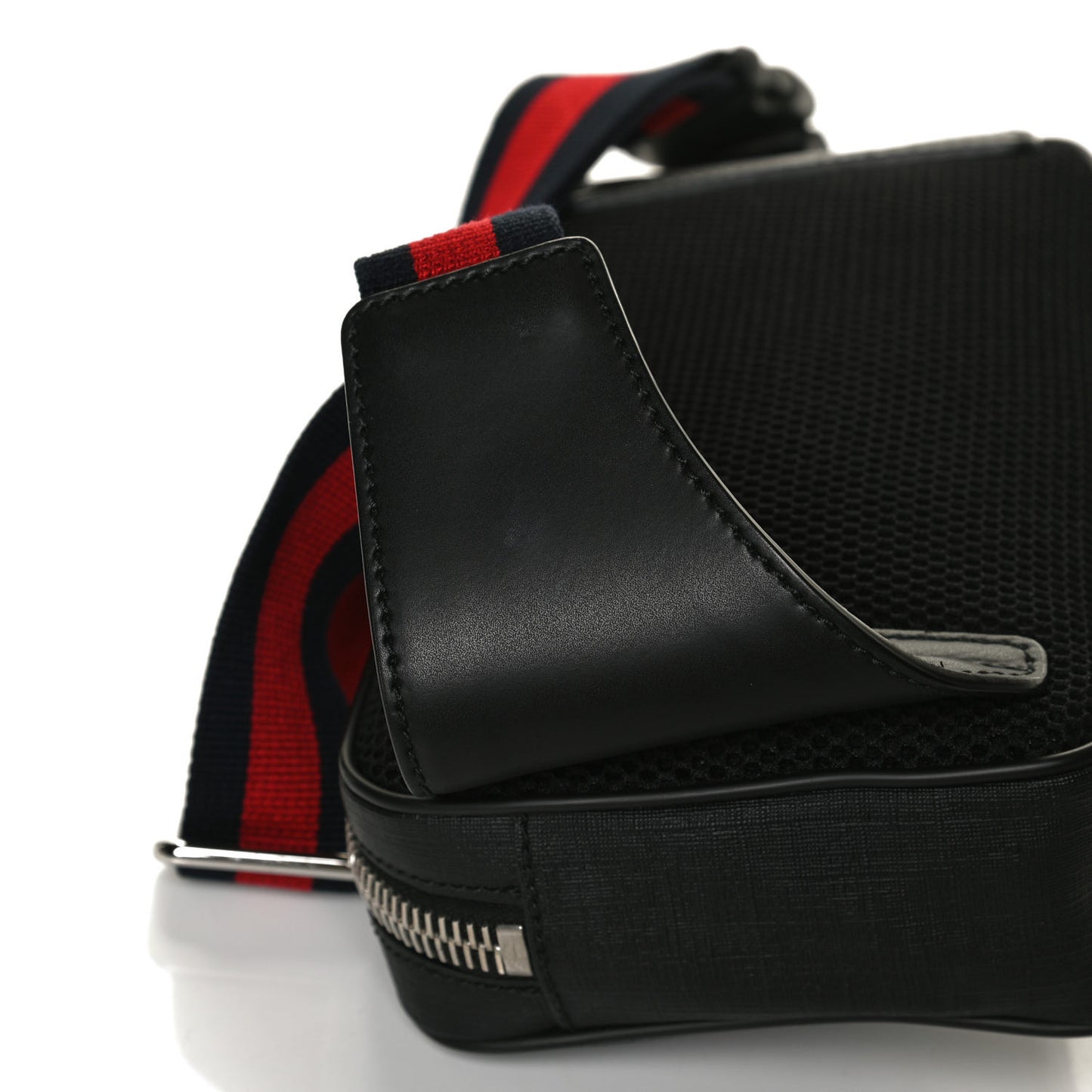 Soft GG Supreme Monogram Web Belt Bag Black Grey