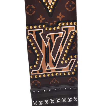 Louis Vuitton Silk Monogram LV World Bandeau Brown 3 of 4