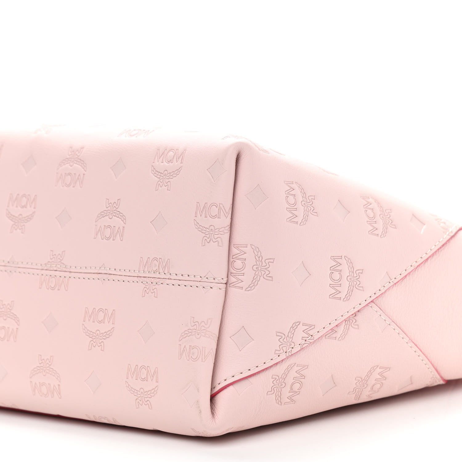 MCM Calfskin Ottomar Monogram Medium Klara Hobo Pink Blush 9 of 9