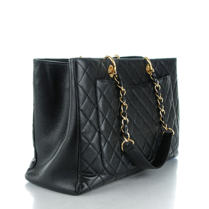 Chanel Caviar Quilted XL Grand Shopping Tote GST Black 3 of 10