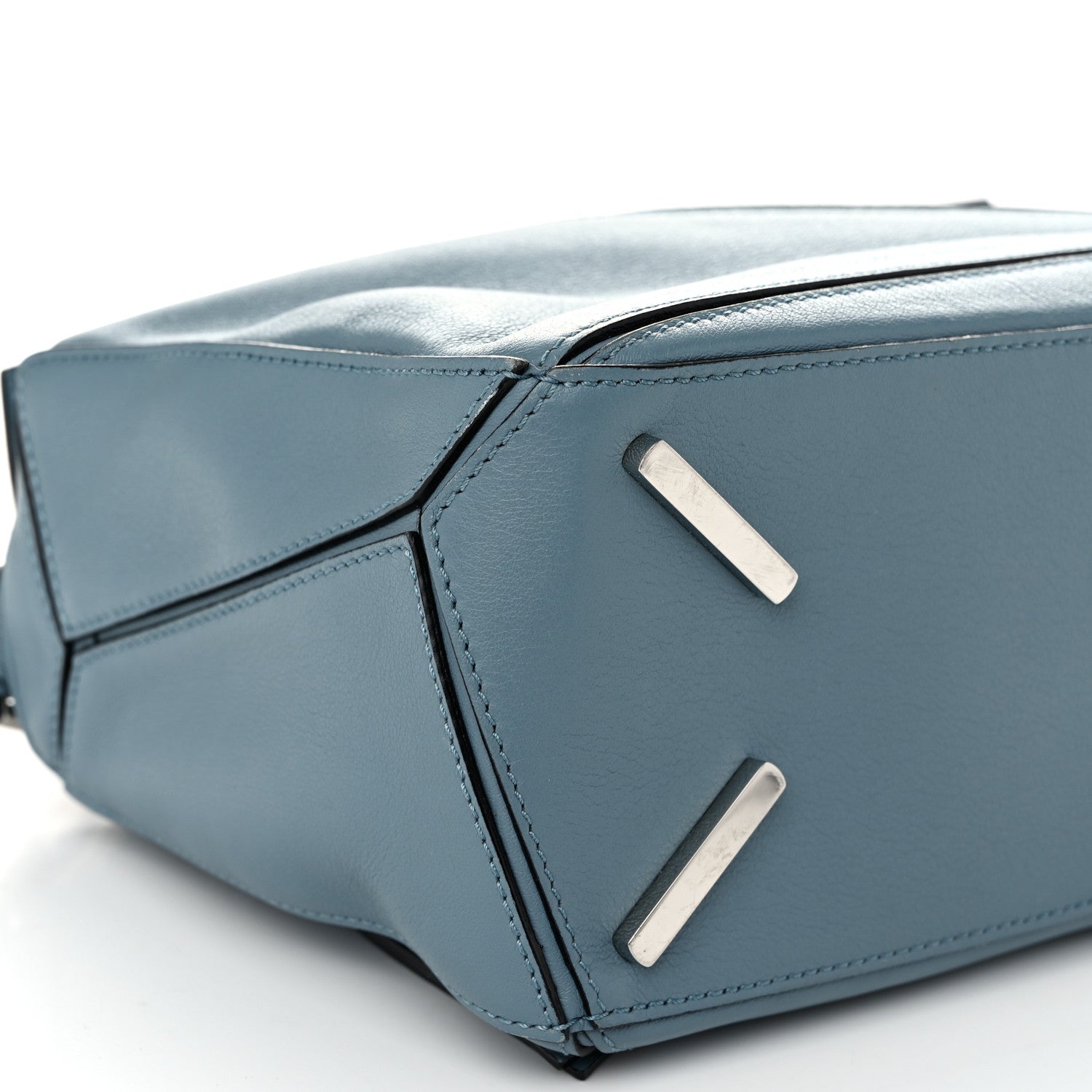 Loewe Calfskin Small Puzzle Bag Stone Blue 9 of 10