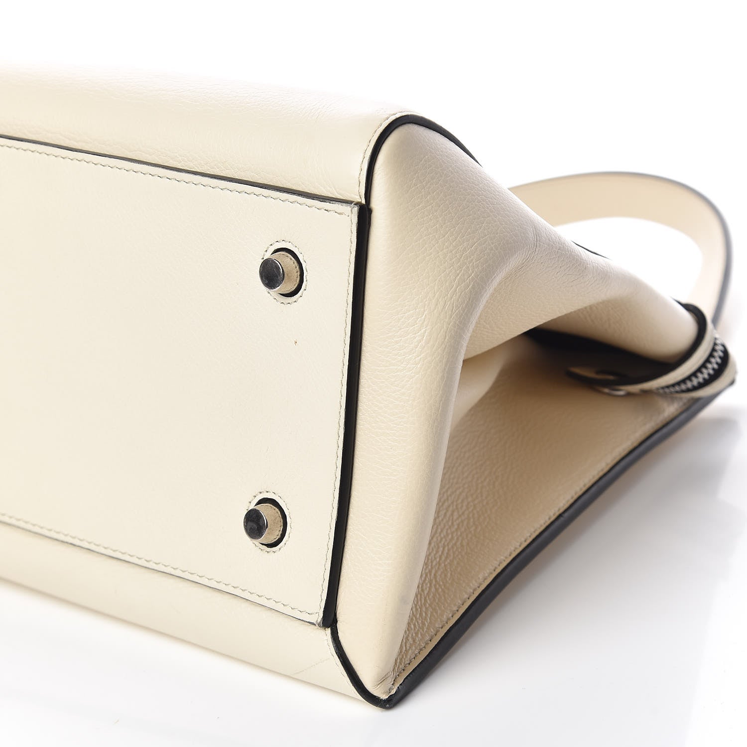Celine Grained Calfskin Medium Edge Shoulder Bag Cream 16 of 18