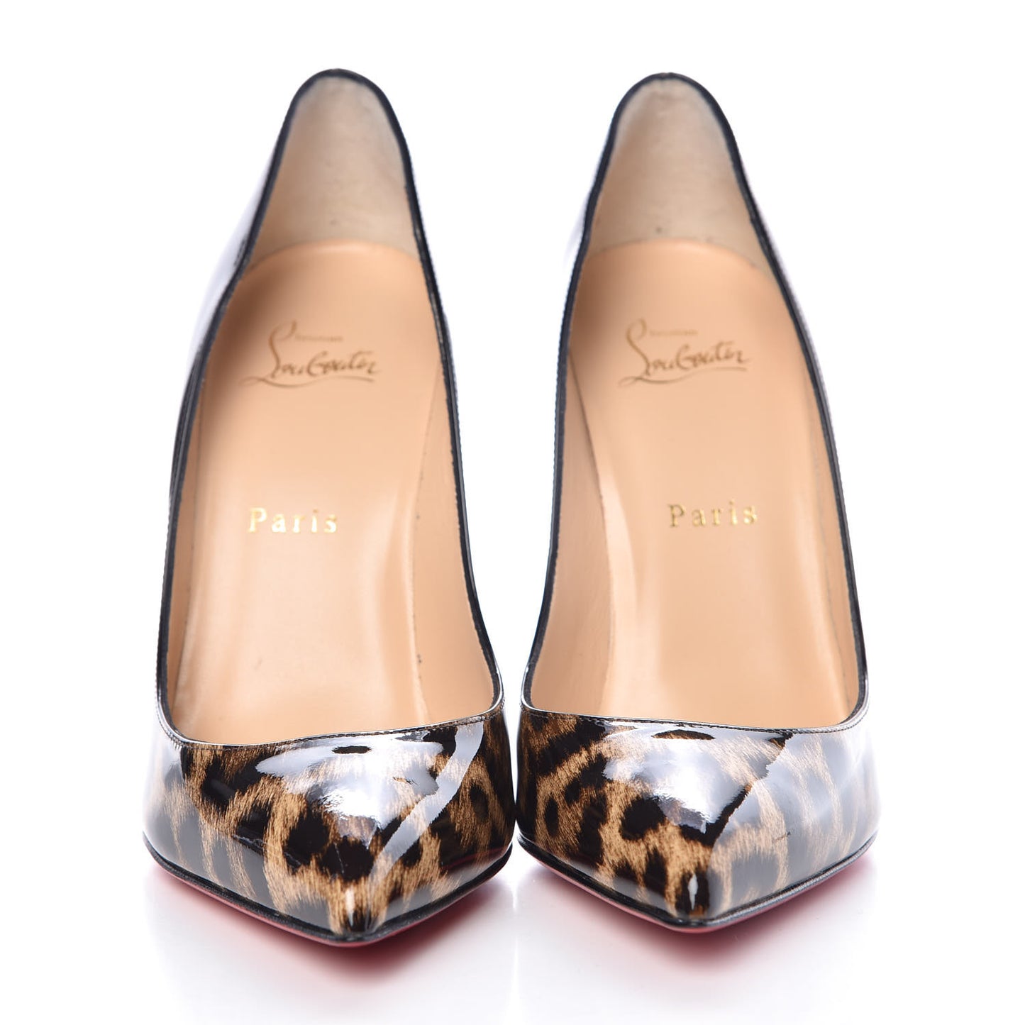 Patent Degrade Leopard Pigalle Follies 100 Pumps 38 Leopard Black