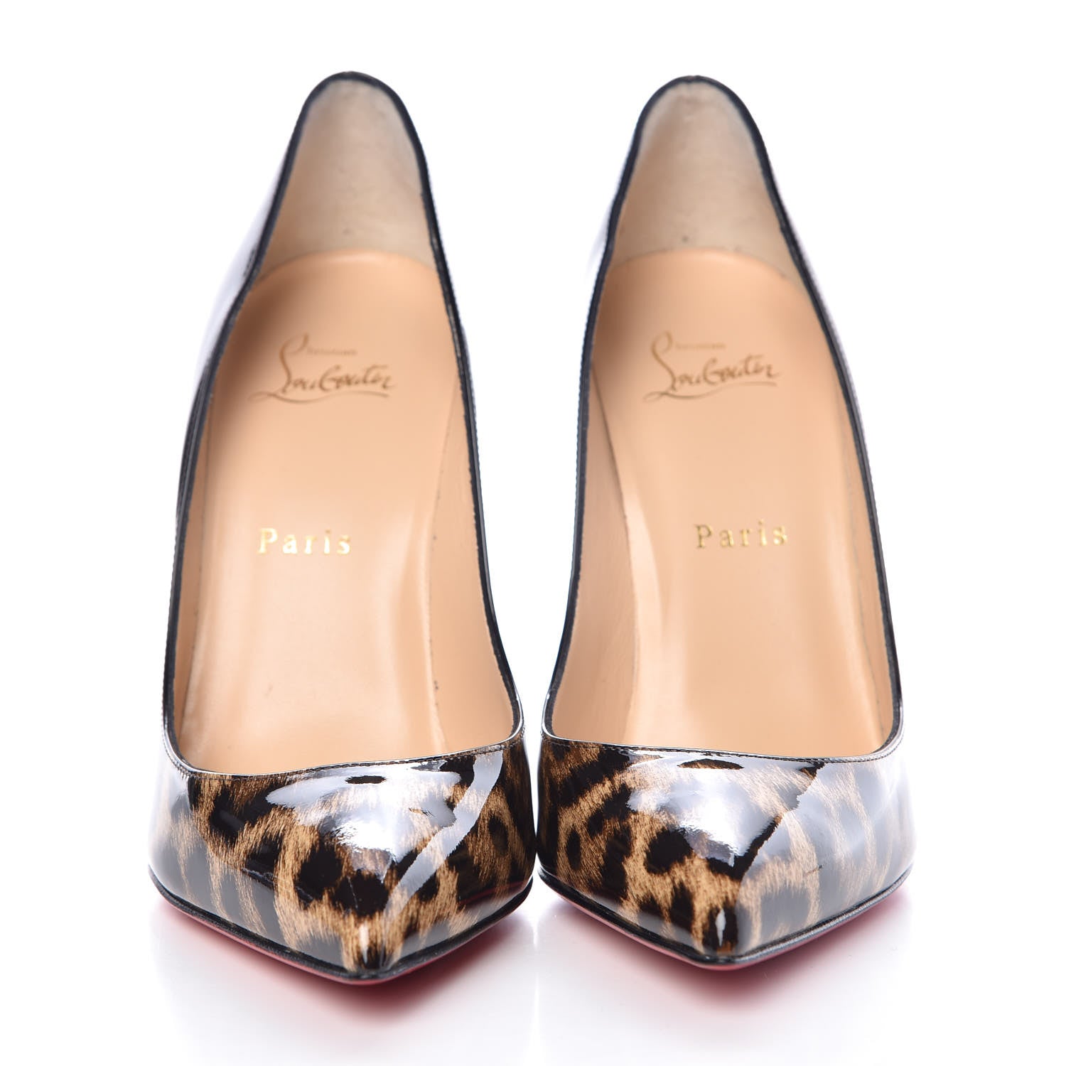 Christian Louboutin Patent Degrade Leopard Pigalle Follies 100 Pumps 38 Leopard Black 2 of 7