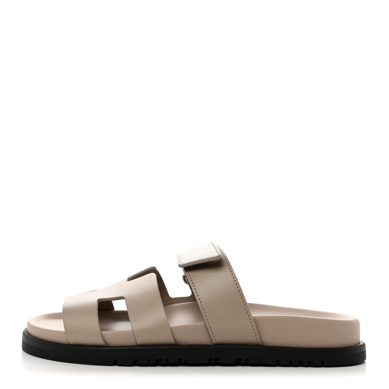 Hermes Calfskin Womens Chypre Sandals 36 Beige Mastic 1 of 9