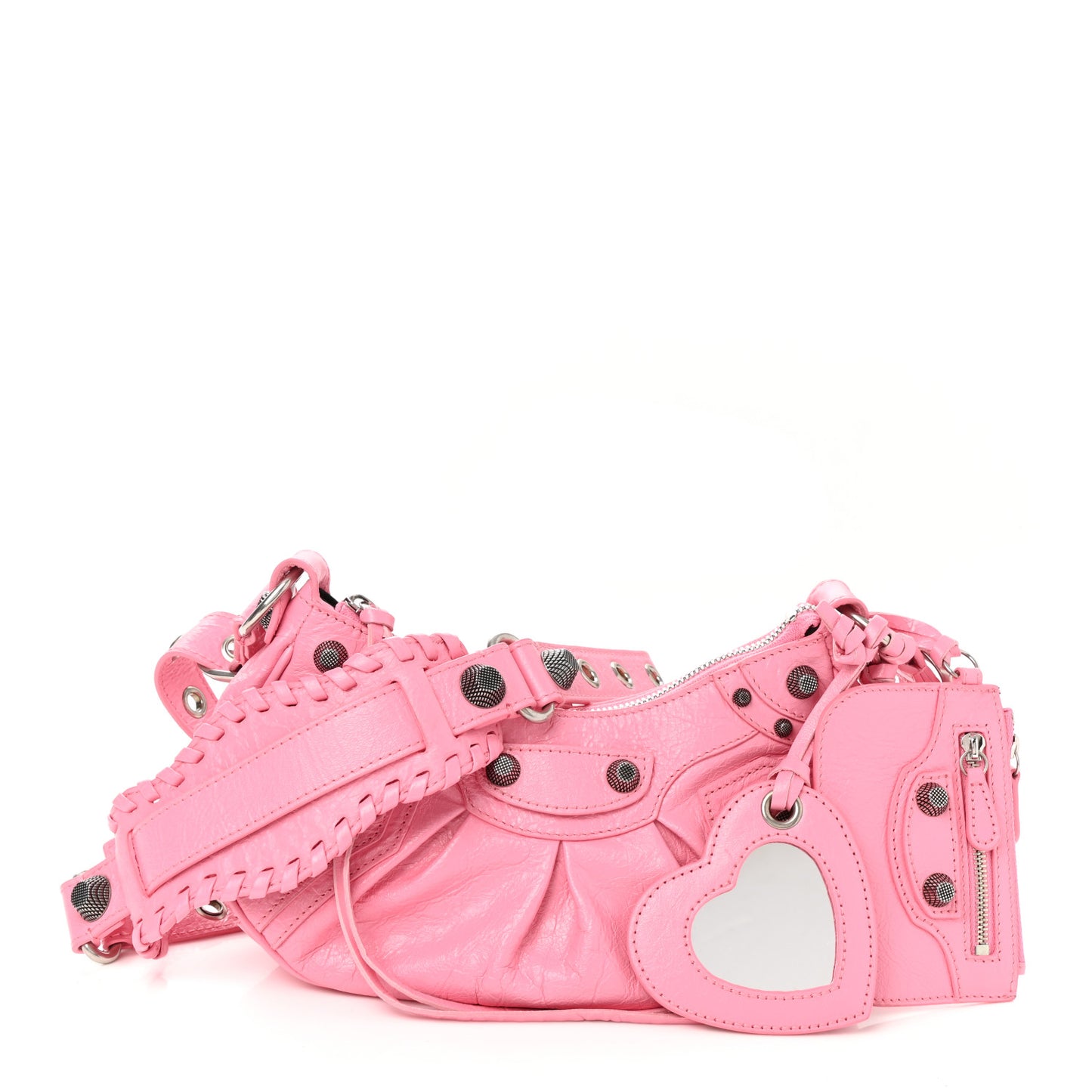 Agneau Arena Le Cagole Shoulder Bag XS Sweet Pink