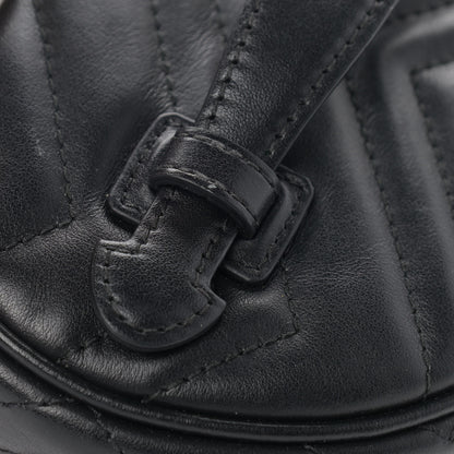 Gucci Calfskin Matelasse Mini GG Marmont Round Backpack Black 11 of 16