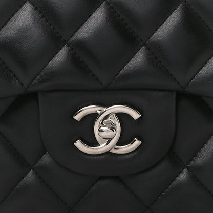 Chanel Lambskin Quilted Jumbo Double Flap Black 9 of 11