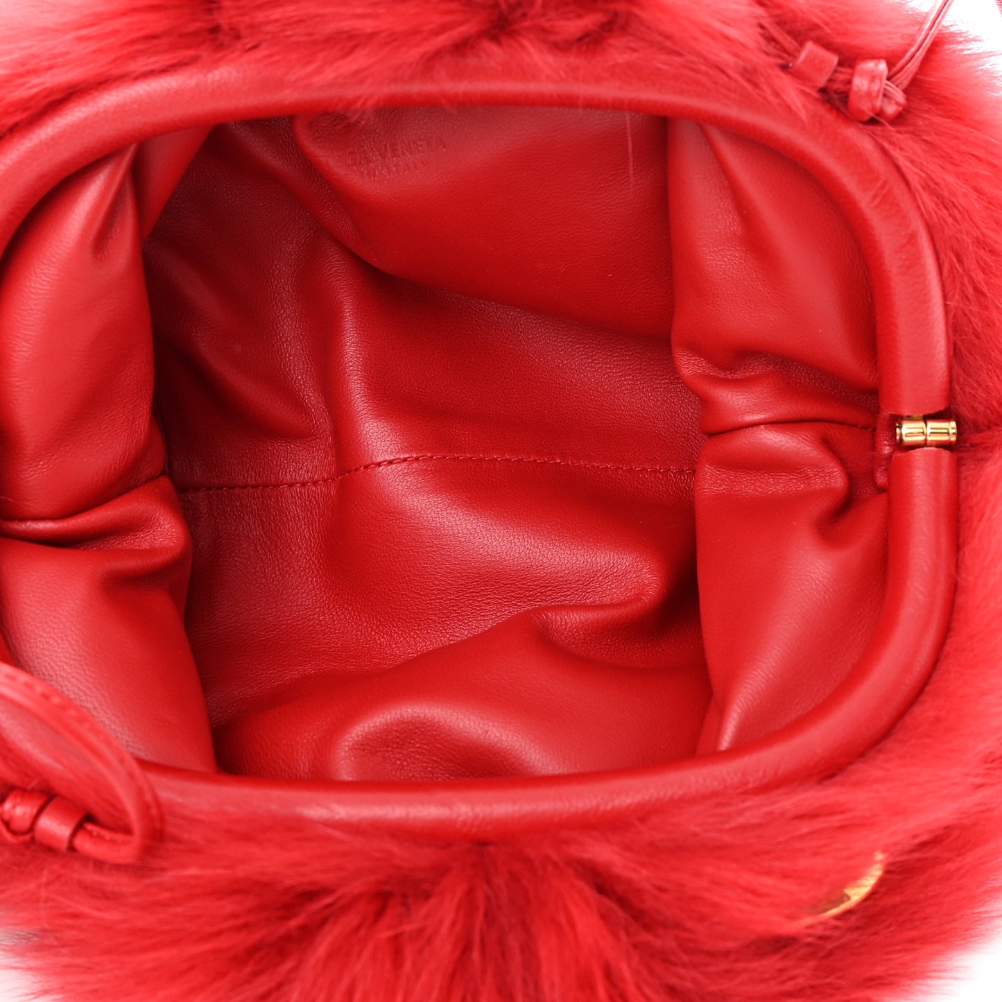 Shearling Lambskin Embellished The Mini Pouch Apple Candy