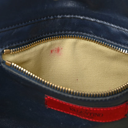 Valentino Garavani Vitello Small Rockstud Tote Marine 10 of 14