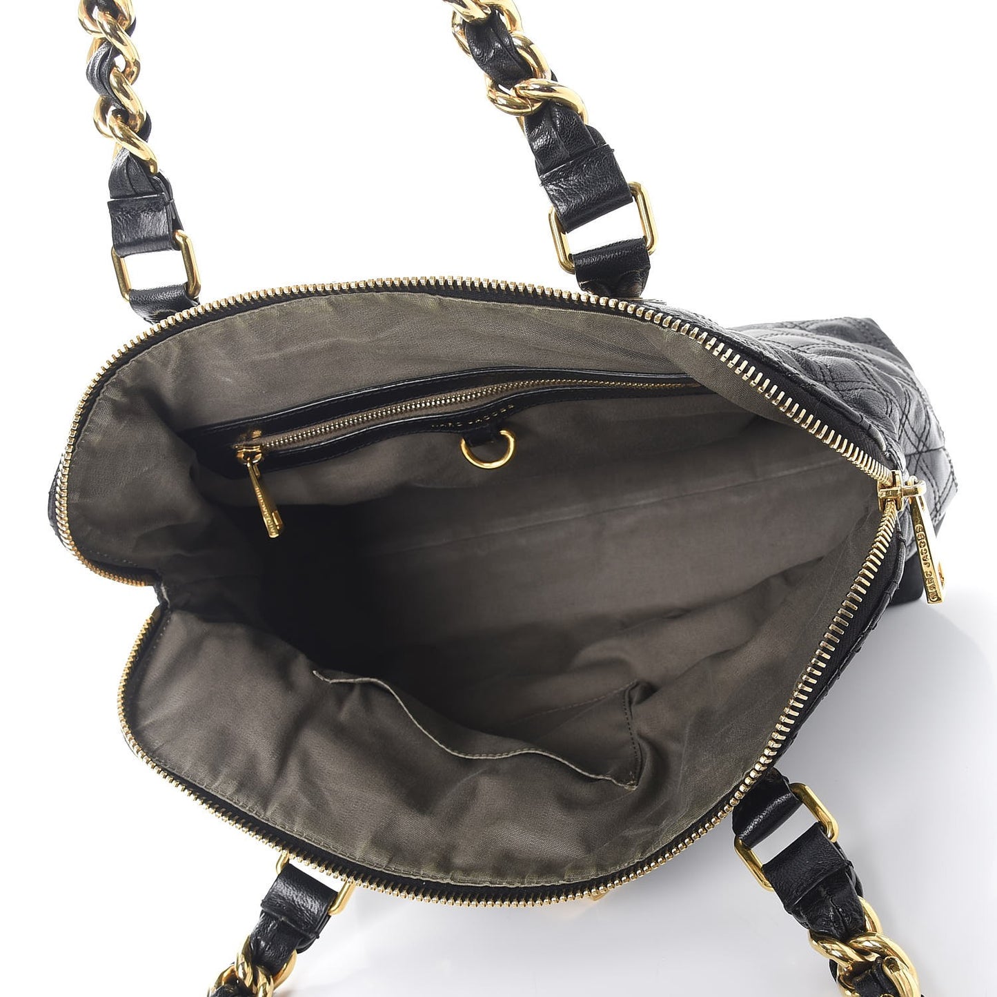 Goatskin Quilted Fifth Avenue Tote Black