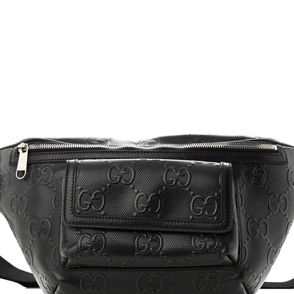 Gucci Calfskin GG Tennis Embossed Pocket Belt Bag Black 8 of 11