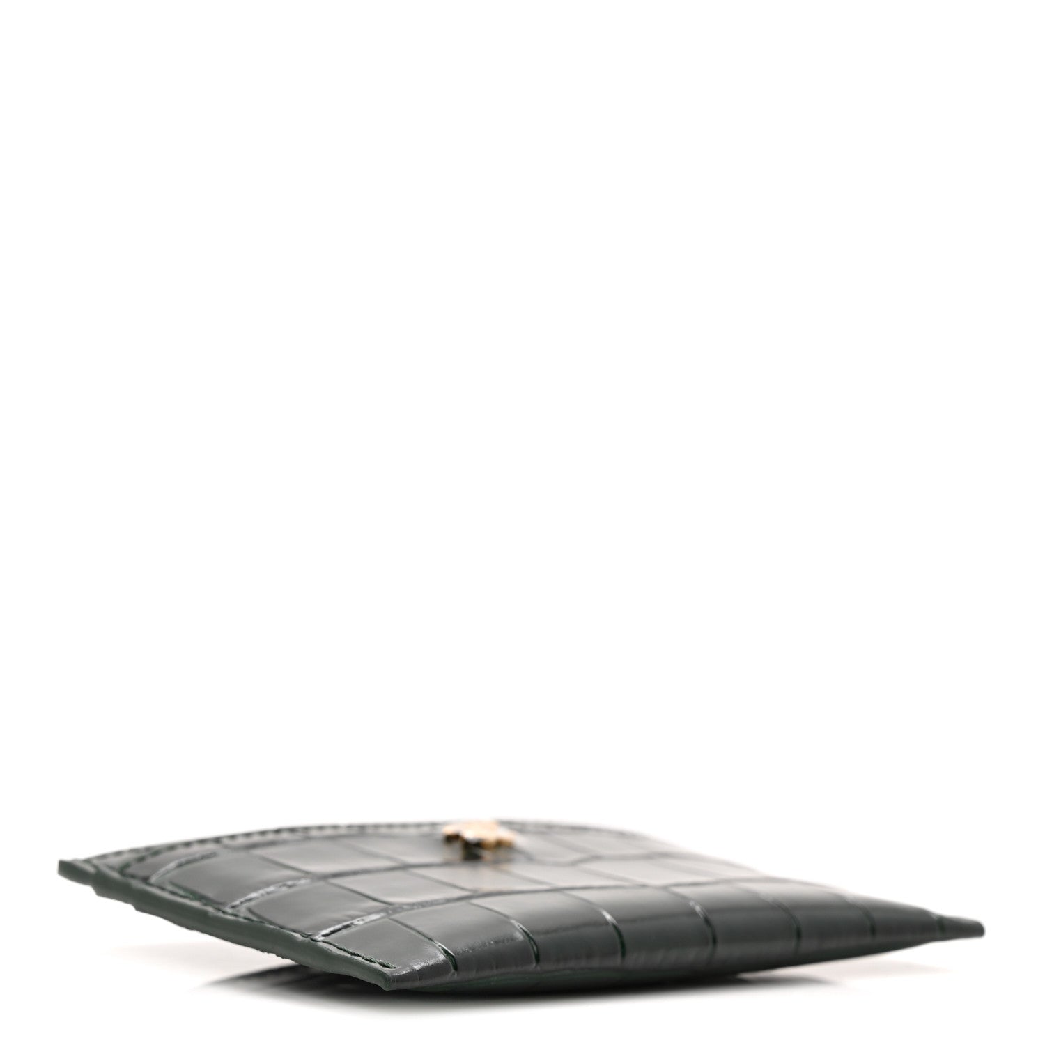 Chanel Calfskin Crocodile Embossed Crococo Card Holder Emerald 4 of 8