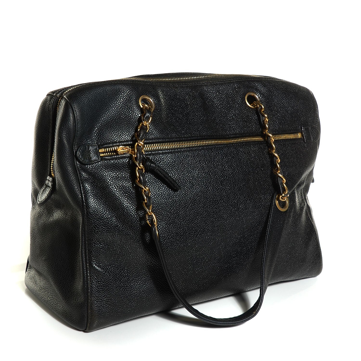 Chanel Caviar Large CC Shoulder Bag Black 3 of 7