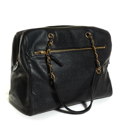 Chanel Caviar Large CC Shoulder Bag Black 3 of 7