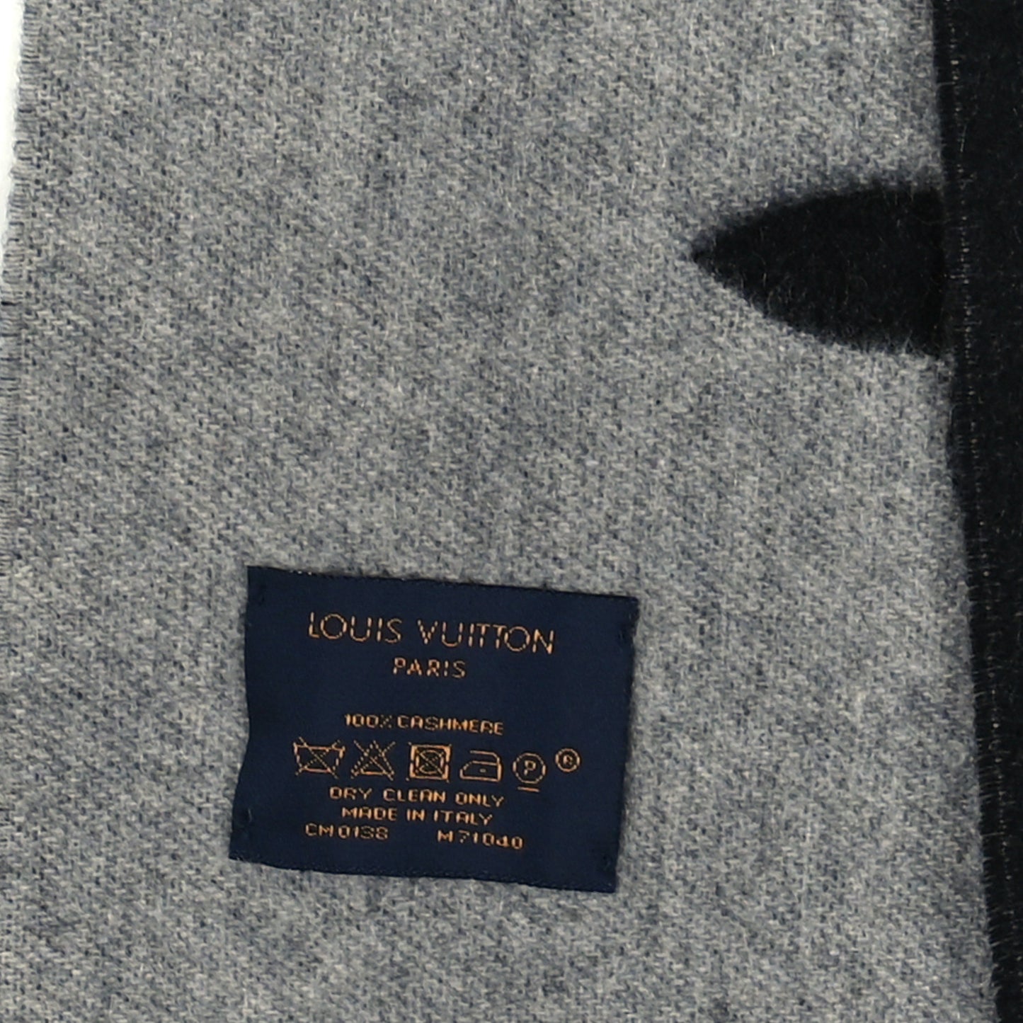 Cashmere Monogram Reykjavik Scarf Black