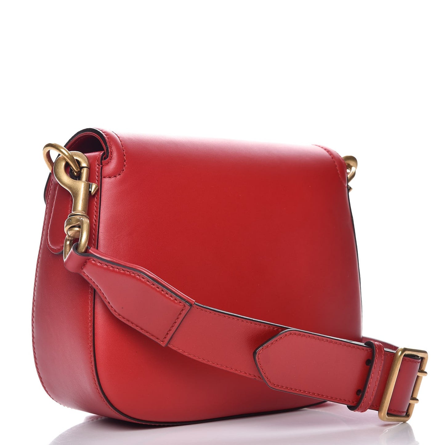 Ruinart Calfskin Medium Lady Web Shoulder Bag Hibiscus Red