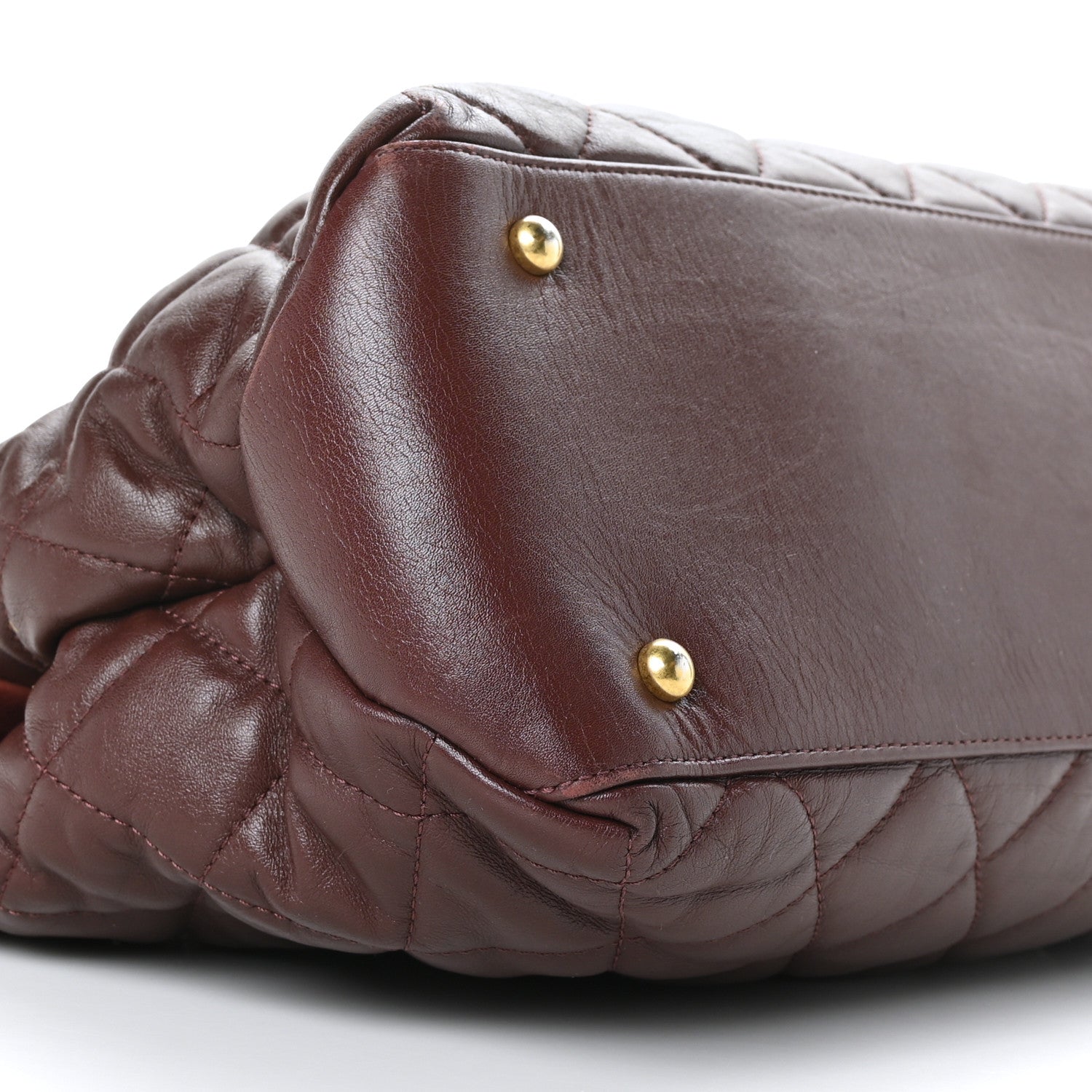Chanel Calfskin Quilted Medium Soft Elegance Tote Burgundy 9 of 11