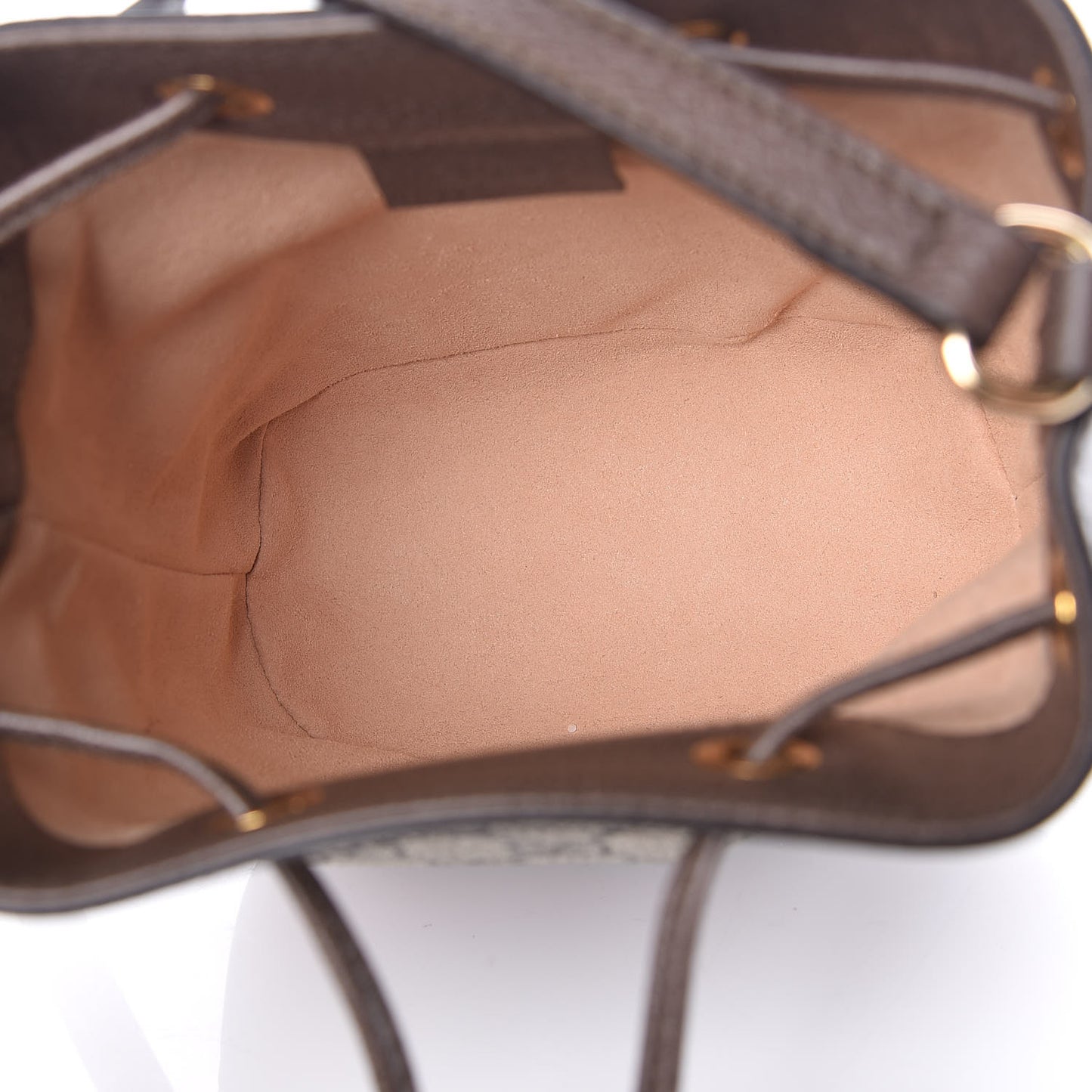 GG Supreme Monogram Web Mini Ophidia Bucket Bag Brown