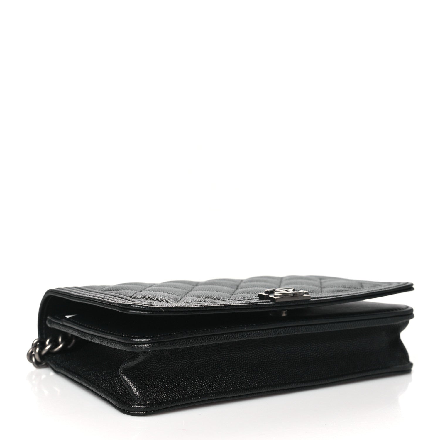 Chanel Caviar Quilted Boy Wallet On Chain WOC Black 4 of 11