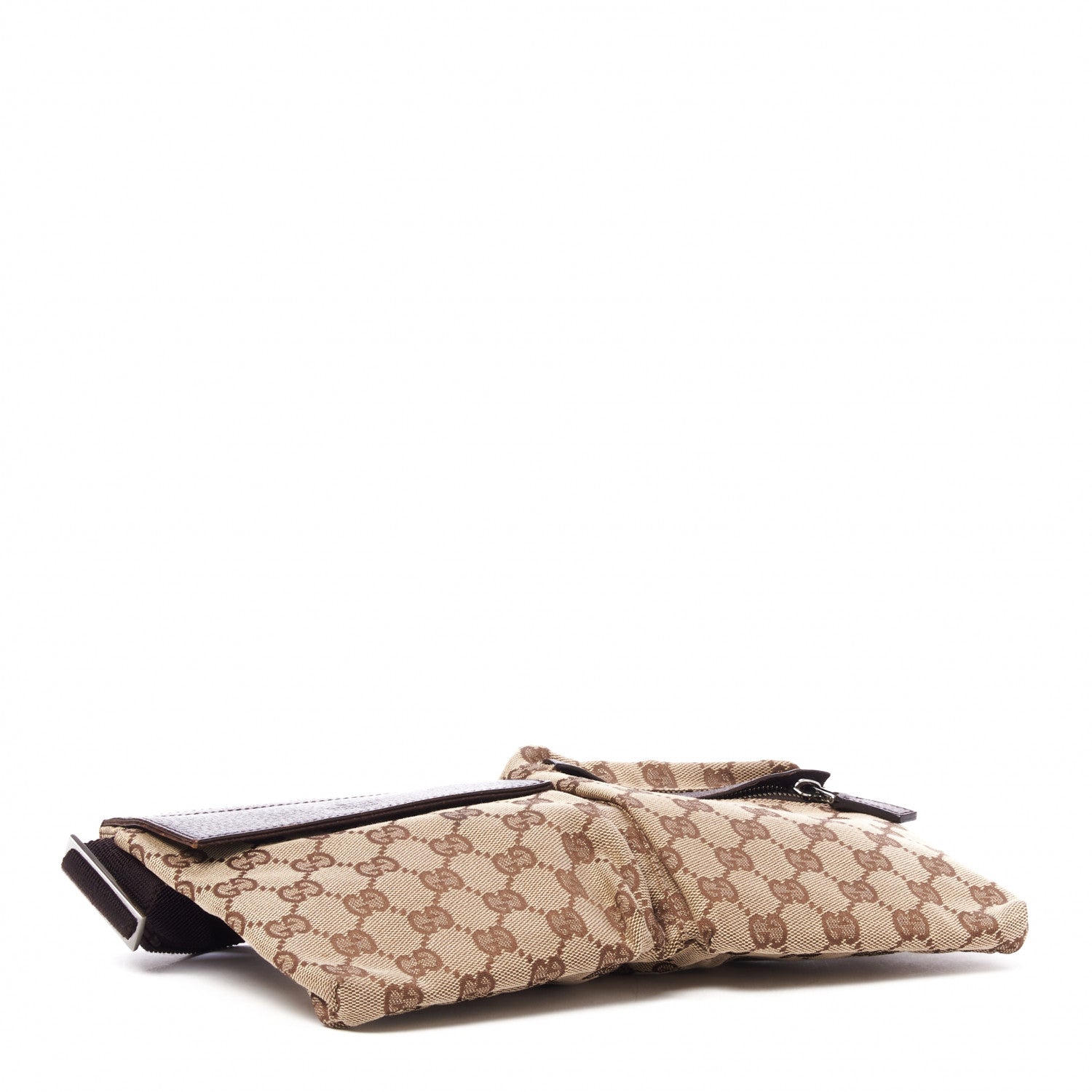 Gucci GG Monogram Double Pocket Belt Bag Dark Brown 4 of 9