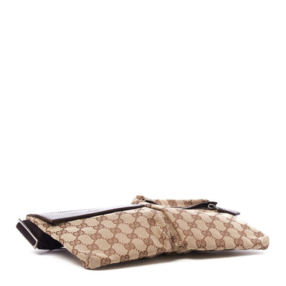 Gucci GG Monogram Double Pocket Belt Bag Dark Brown 4 of 9