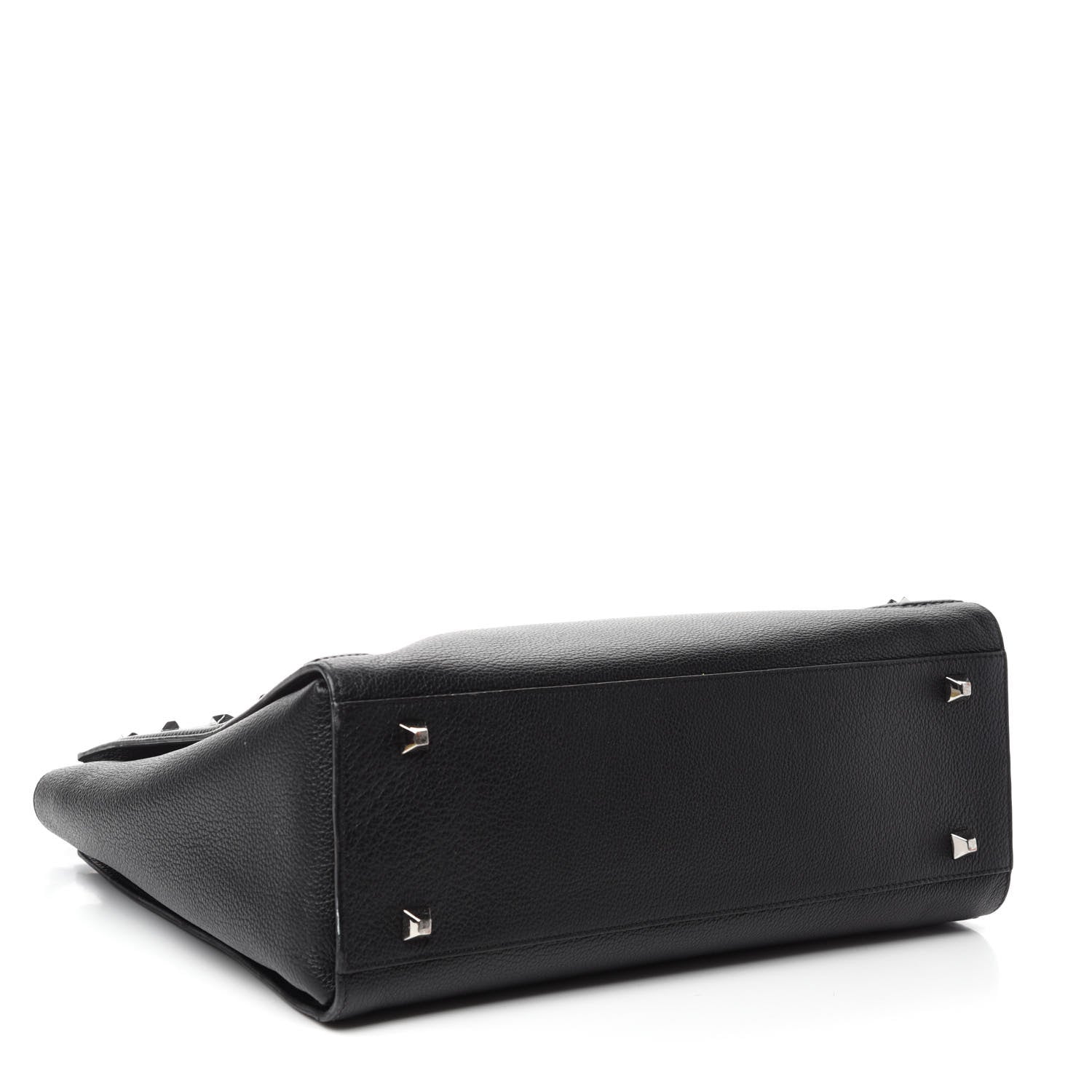 MCM Grained Calfskin Large Catherine Studs Tote Black 4 of 13