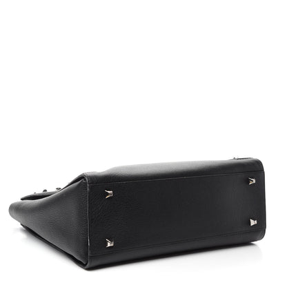 MCM Grained Calfskin Large Catherine Studs Tote Black 4 of 13