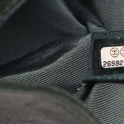 Chanel Caviar Chevron Quilted Medium Boy Flap Dark Green 7 of 11