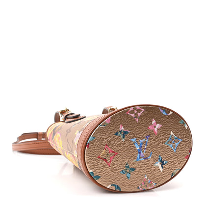 Louis Vuitton Metallic Monogram LV Garden Nano Bucket Bag Gold Gold 5 of 11