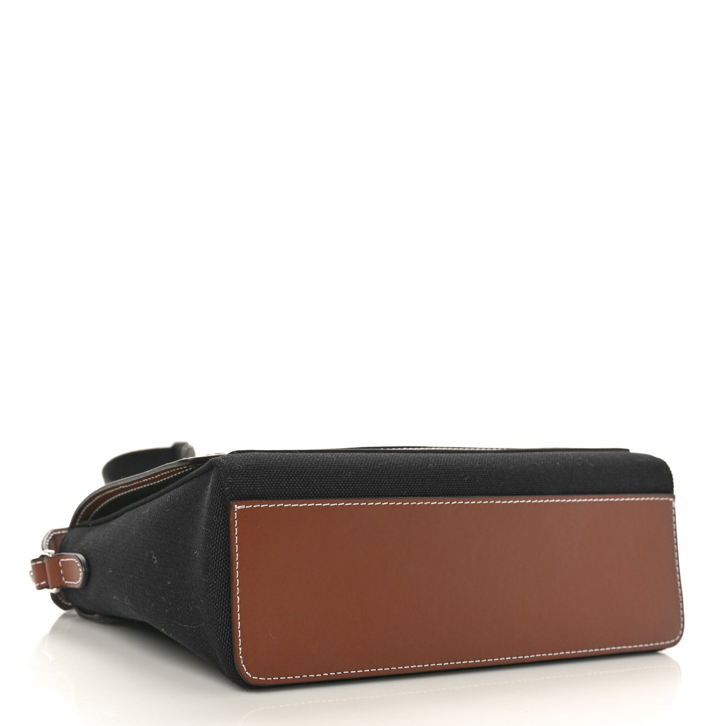 Canvas Horseferry Print Note Crossbody Bag Black Tan
