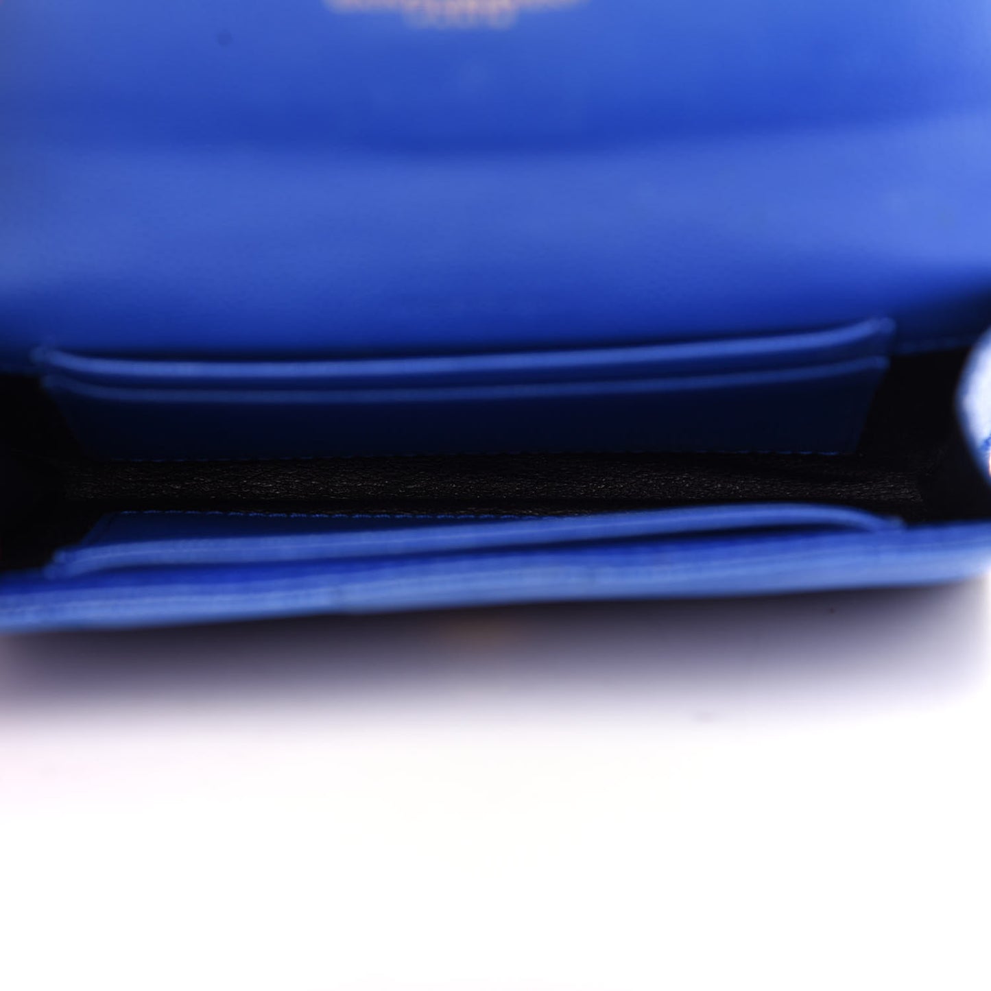 Grain De Poudre Matelasse Chevron Small Monogram Envelope Wallet Royal Blue