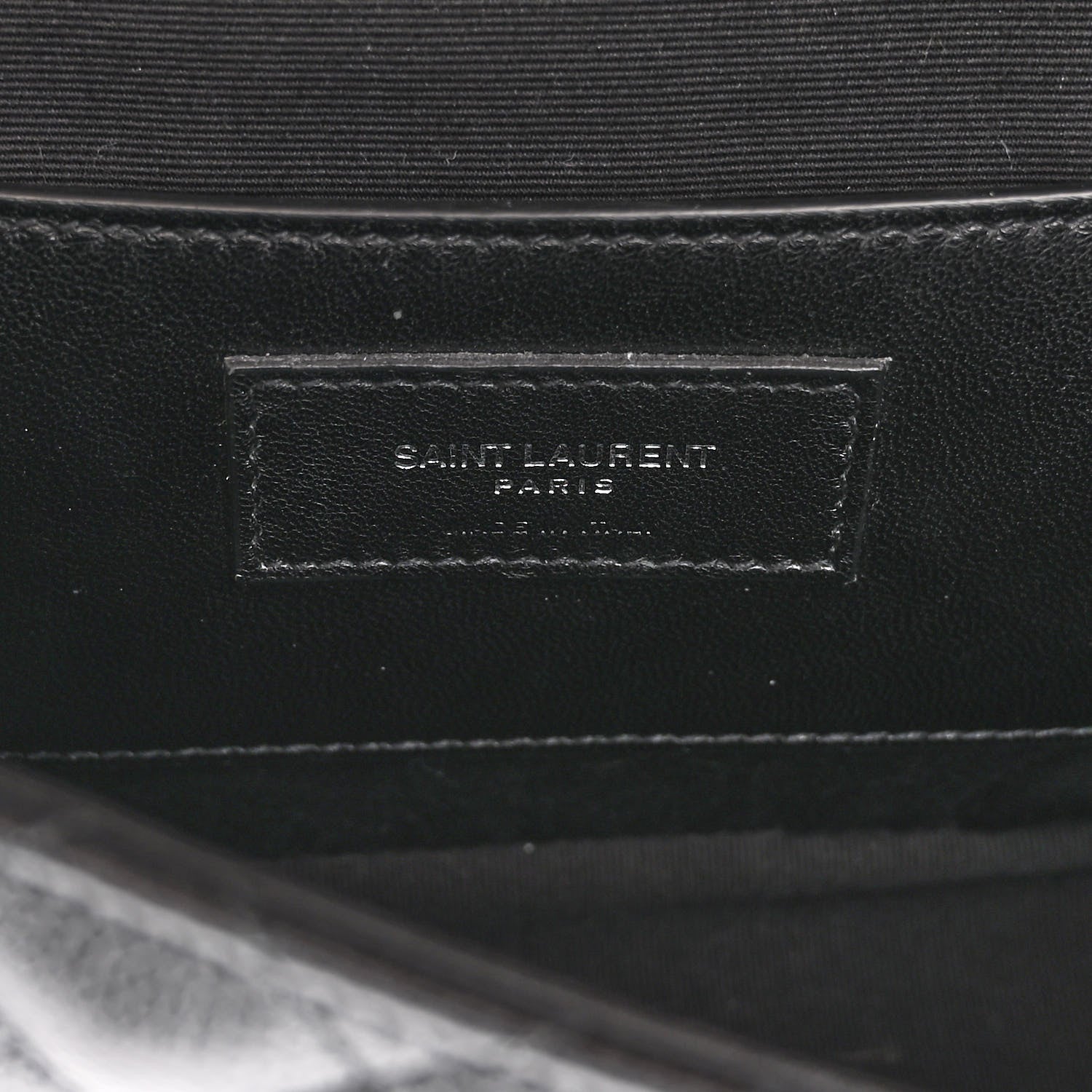 Saint Laurent Sheepskin Tri-Quilt Monogram Medium College Bag Black 6 of 11