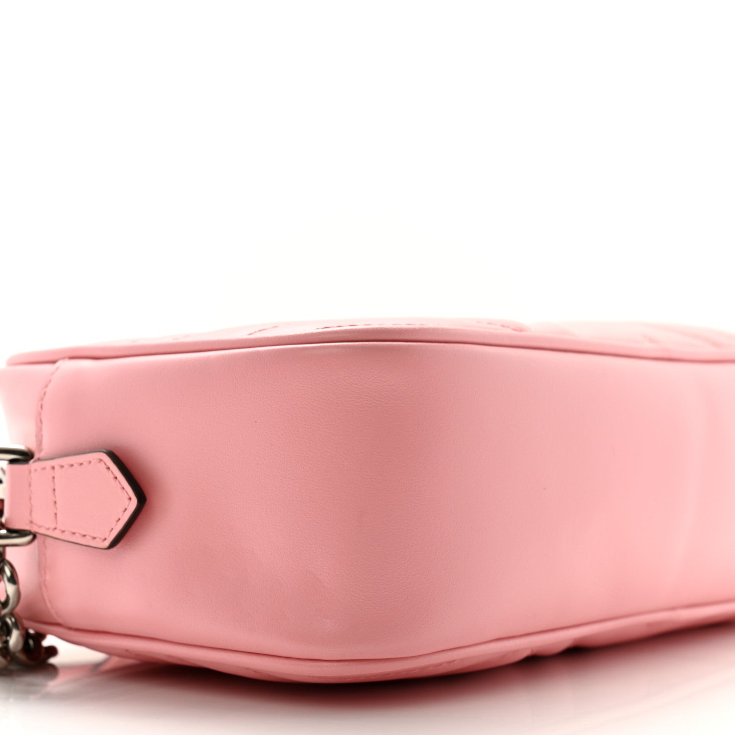 Gucci Calfskin Matelasse Small GG Marmont Chain Shoulder Bag Perfect Pink 9 of 10