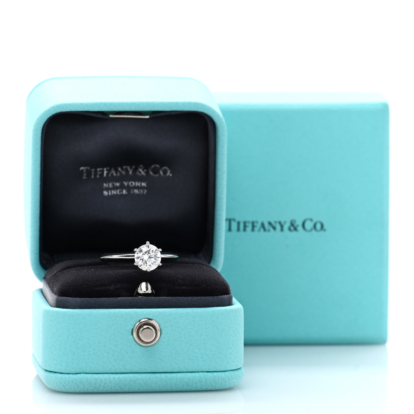 Platinum Diamond .95ct Solitaire Engagement Ring 49 4.75