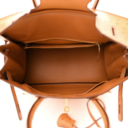 Hermes Ostrich Birkin 30 Cognac 5 of 12