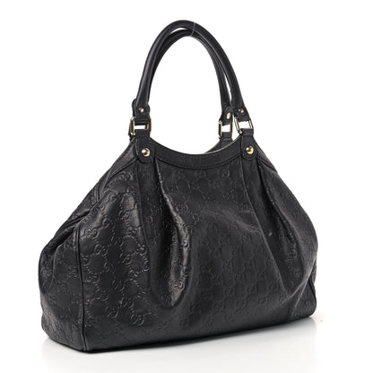 Gucci Guccissima Medium Sukey Tote Black 3 of 10