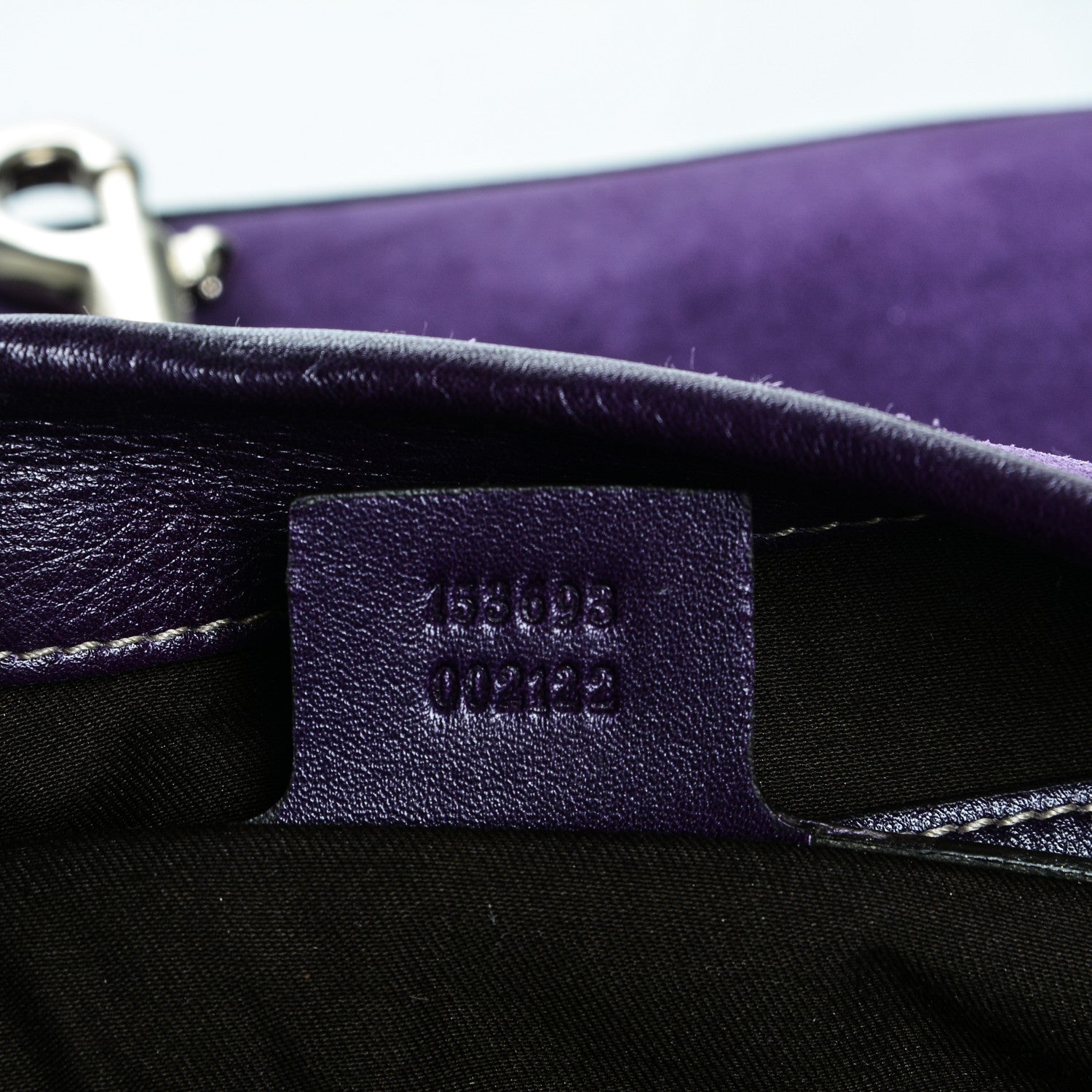 Gucci Suede Studded Large Jackie Shoulder Bag Purple 7 of 7