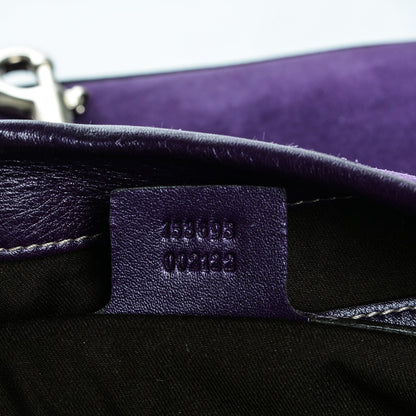 Gucci Suede Studded Large Jackie Shoulder Bag Purple 7 of 7