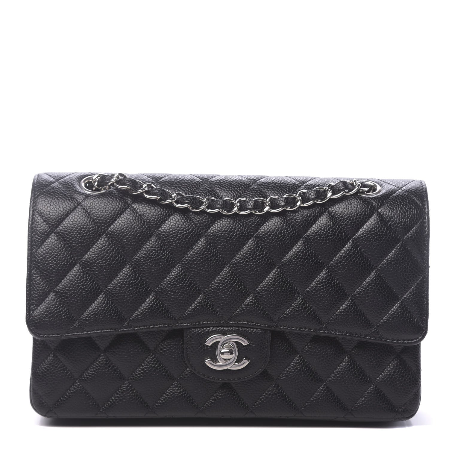 Chanel Caviar Quilted Medium Double Flap Black 1 of 12