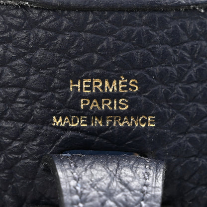 Hermes Taurillon Clemence Evelyne TPM Bleu Nuit 6 of 12