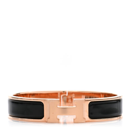 Hermes Enamel Narrow Clic Clac H Bracelet PM Black 1 of 5