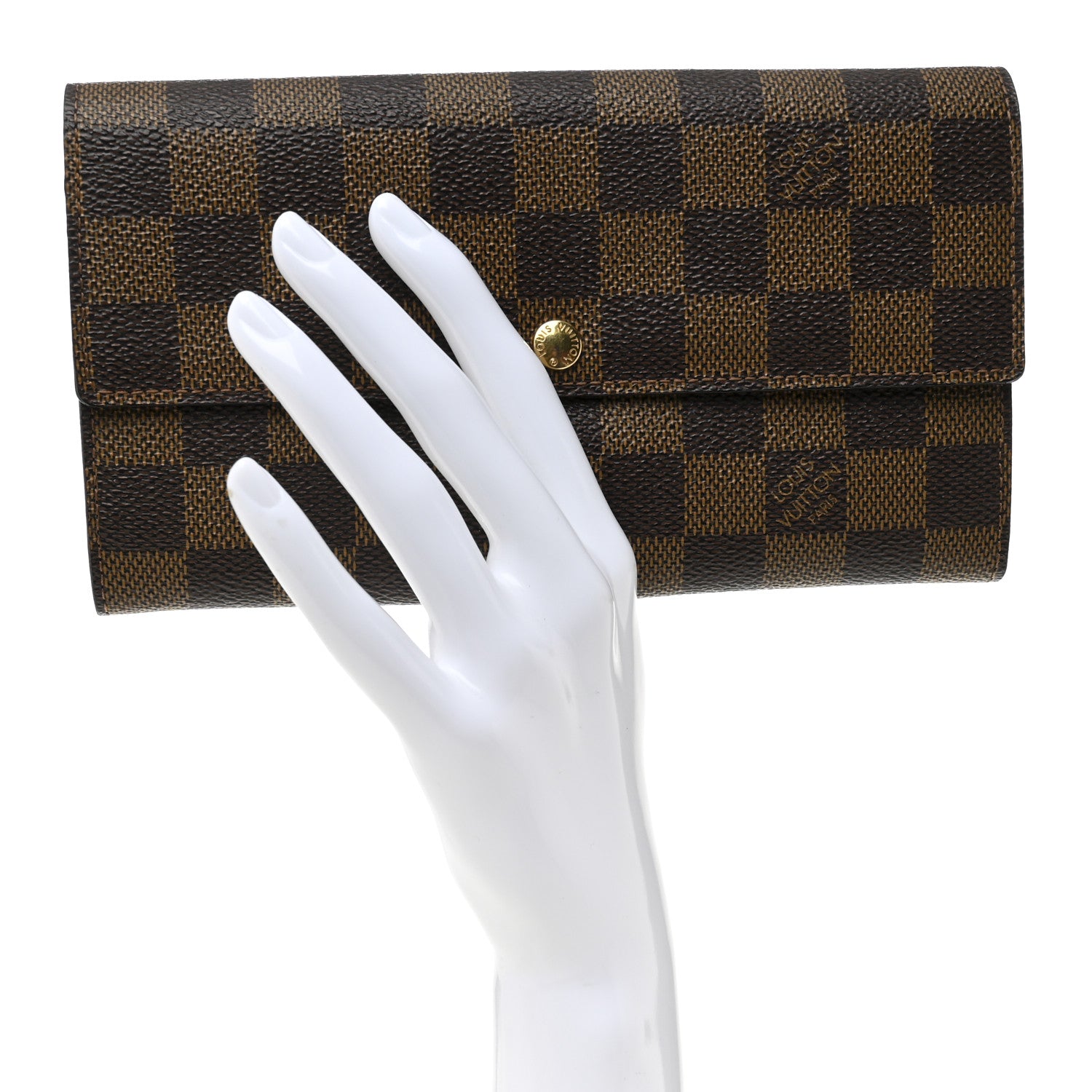 Louis Vuitton Damier Ebene Sarah Wallet 2 of 8