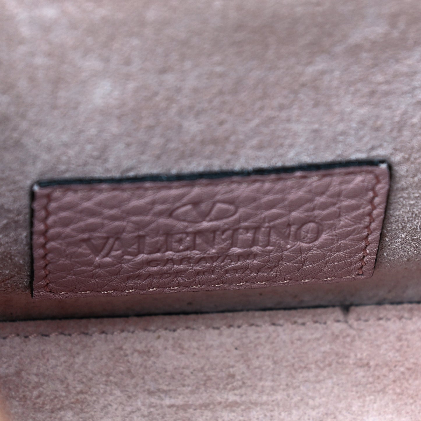 Grained Calfskin Mini My Rockstud Frame Bag Poudre