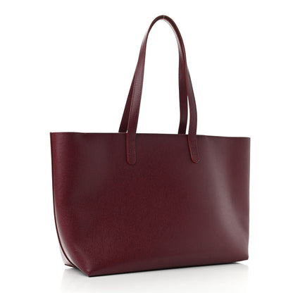 Mansur Gavriel Saffiano Small Shopping Tote Claret 3 of 9
