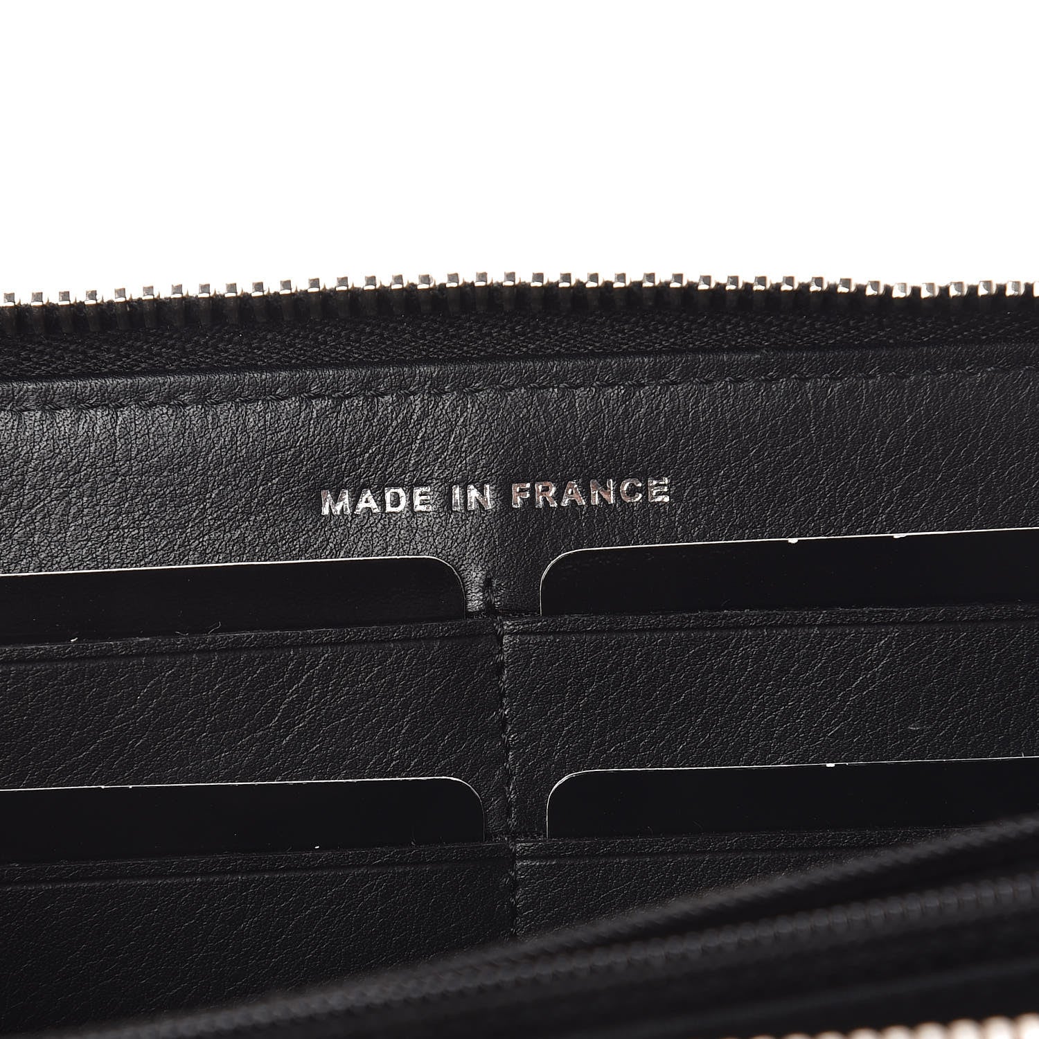 Chanel Caviar Sevruga Zip Around Wallet Black 6 of 9