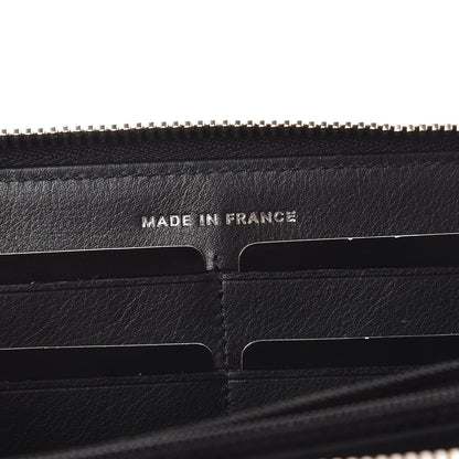 Chanel Caviar Sevruga Zip Around Wallet Black 6 of 9