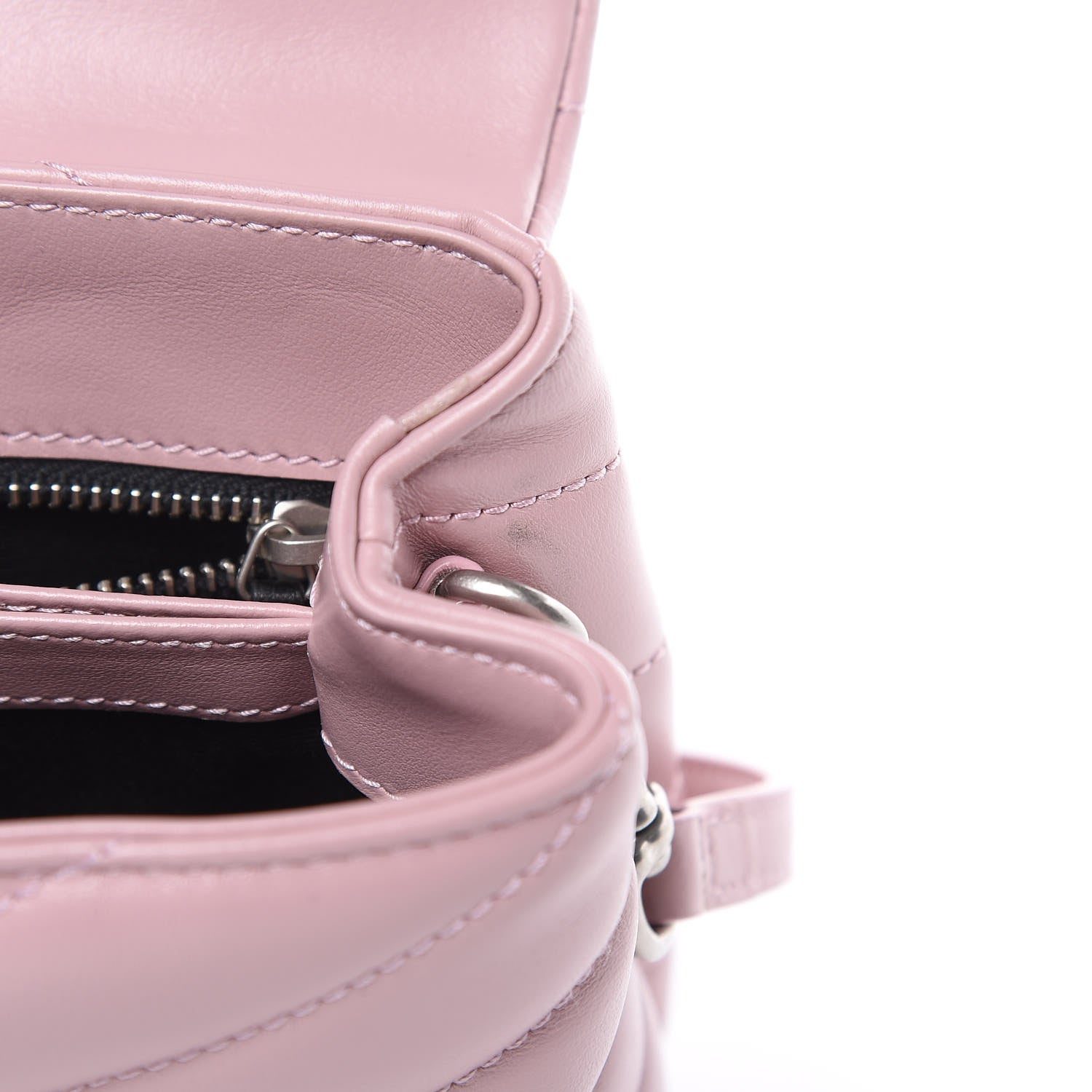 Saint Laurent Calfskin Y Quilted Monogram Toy Loulou Crossbody Bag Tender Pink 10 of 11